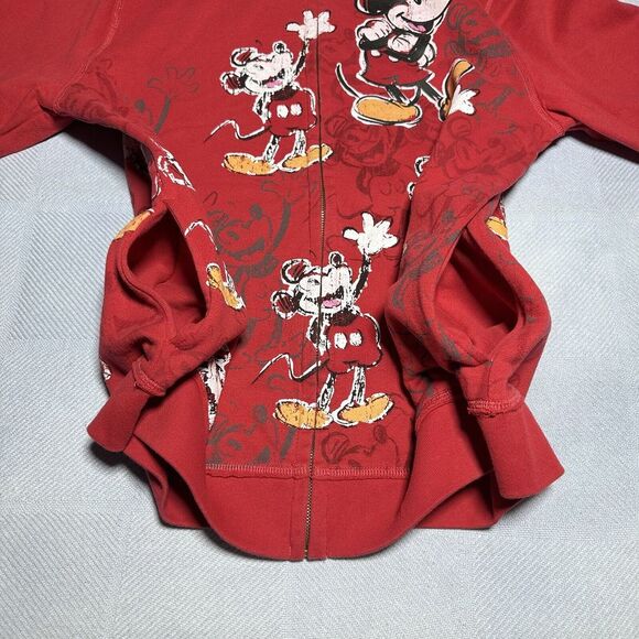 Disney Store Mickey Mouse All Over Print Red Pullover Hoodie Women's Size‎ XL - Picture 3 of 12